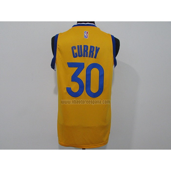Camiseta Golden State Warriors Stephen Curry NO 30 Statement 2021 Oro